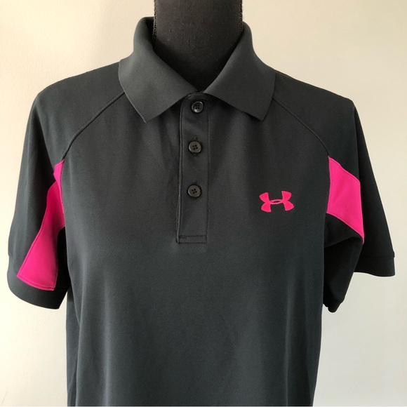 Women’s Under Armour Breast Cancer Awareness Polo shirt size M - Picture 2 of 10